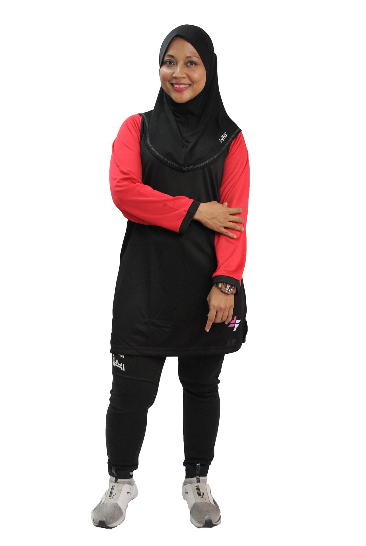 ACTIVEwear Muslimah Black-Red