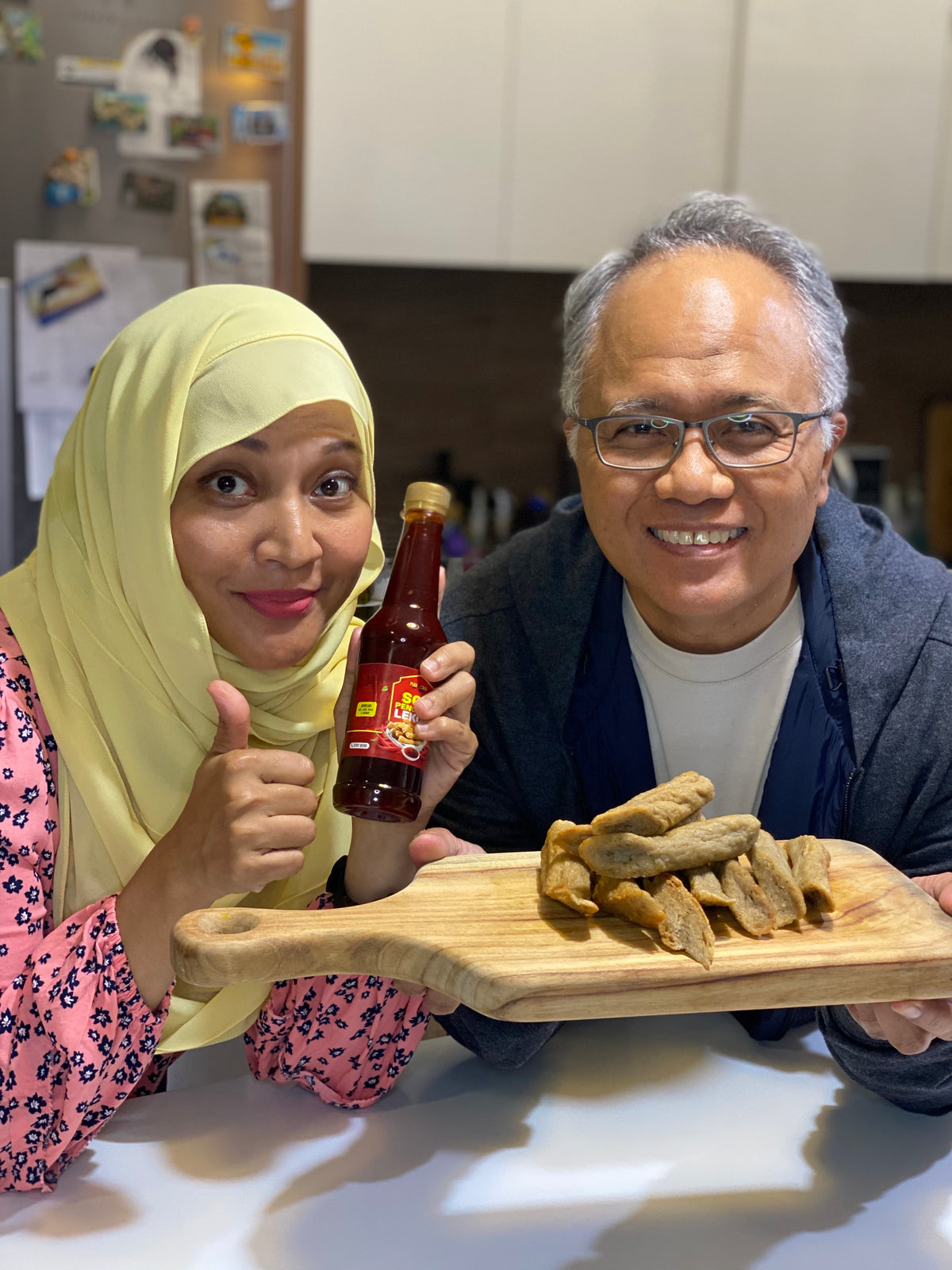 Frozen Lekor with chilli sauce