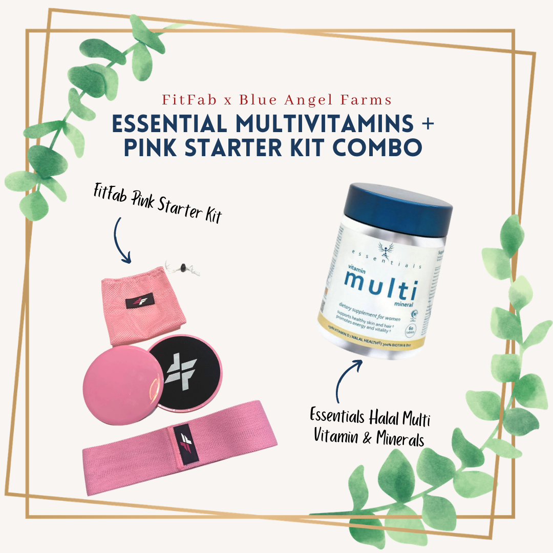 Essential Halal Multi Vitamins &amp; Minerals +  Pink Starter Kit Combo